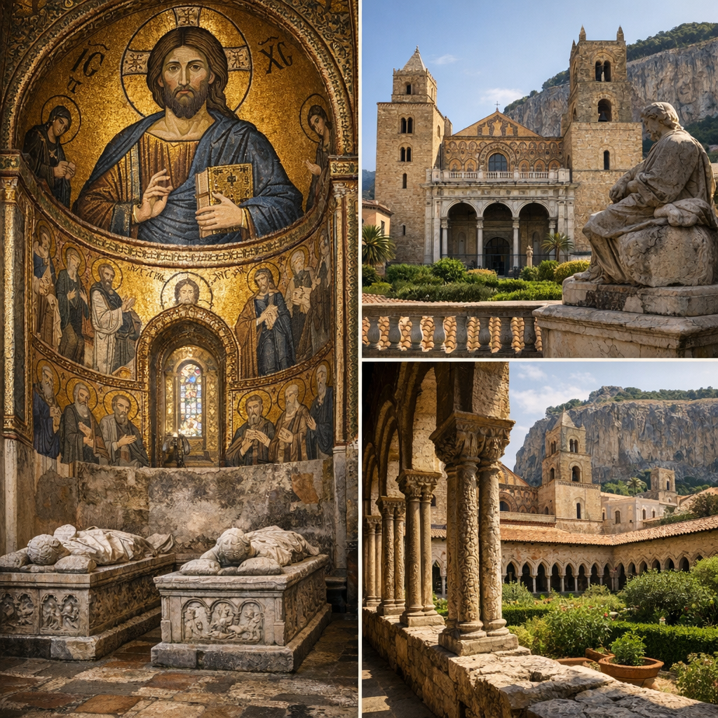 Opere e curiosità: tombe, chiostro e confronto con Monreale