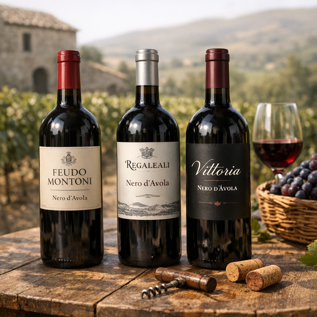 Feudo Montoni, Regaleali, Vittoria: come leggere i nomi in etichetta del Nero d'Avola